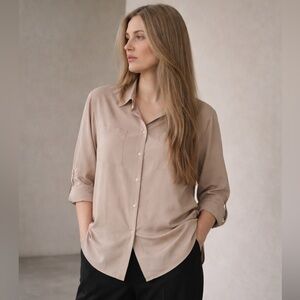 Calvin Klein Roll Sleeve Tunic Blouse 🤍 | Plus Size | Excellent Condition